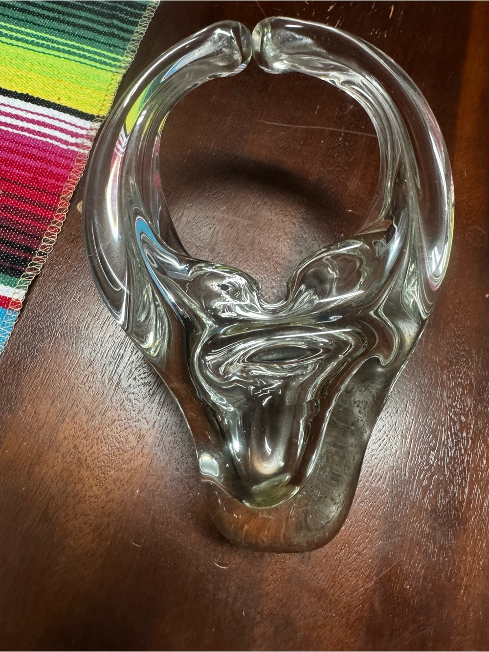 Murano Clear Sculptural Loop Glass Vase